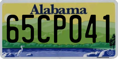 AL license plate 65CP041