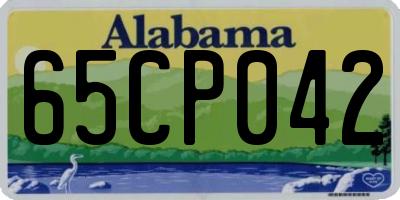 AL license plate 65CP042