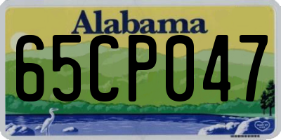 AL license plate 65CP047