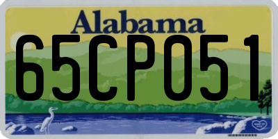 AL license plate 65CP051