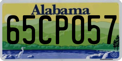 AL license plate 65CP057