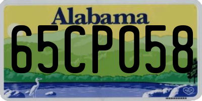 AL license plate 65CP058