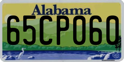 AL license plate 65CP060