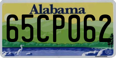 AL license plate 65CP062