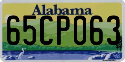 AL license plate 65CP063