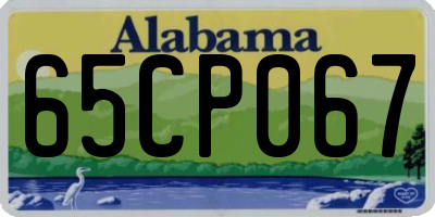 AL license plate 65CP067