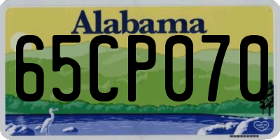 AL license plate 65CP070