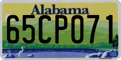 AL license plate 65CP071