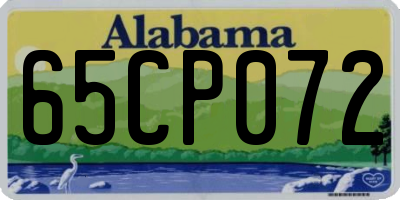 AL license plate 65CP072