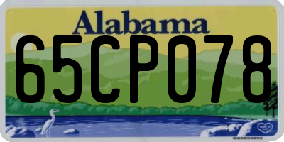 AL license plate 65CP078
