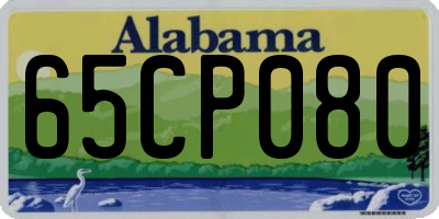 AL license plate 65CP080
