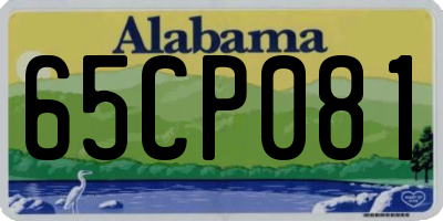 AL license plate 65CP081