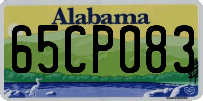 AL license plate 65CP083