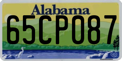AL license plate 65CP087