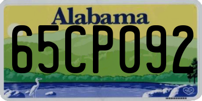 AL license plate 65CP092