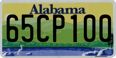 AL license plate 65CP100