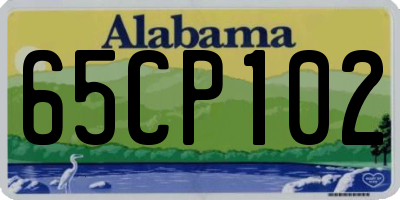 AL license plate 65CP102