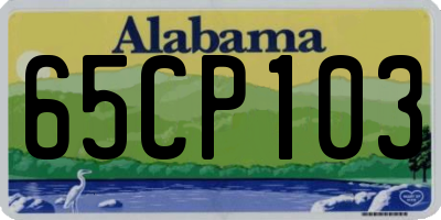 AL license plate 65CP103