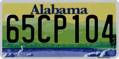 AL license plate 65CP104