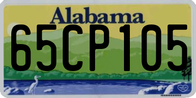 AL license plate 65CP105