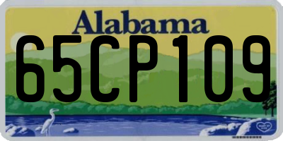 AL license plate 65CP109
