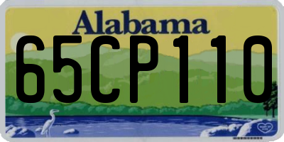 AL license plate 65CP110