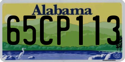 AL license plate 65CP113