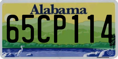 AL license plate 65CP114