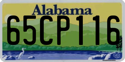 AL license plate 65CP116