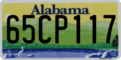 AL license plate 65CP117