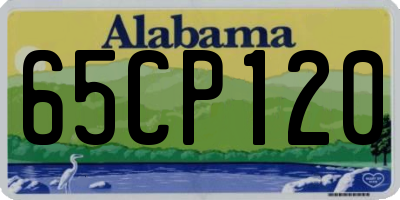 AL license plate 65CP120
