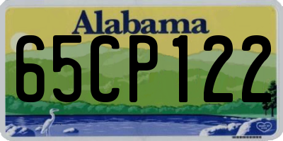 AL license plate 65CP122