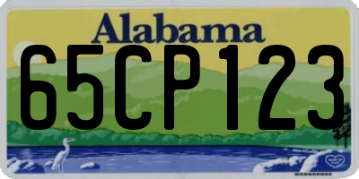 AL license plate 65CP123