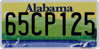 AL license plate 65CP125