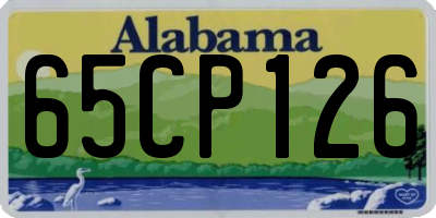 AL license plate 65CP126