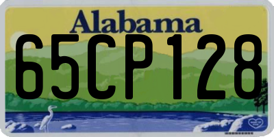 AL license plate 65CP128