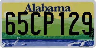 AL license plate 65CP129
