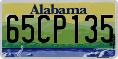 AL license plate 65CP135