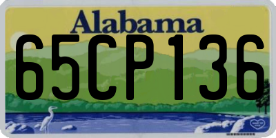 AL license plate 65CP136