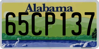 AL license plate 65CP137