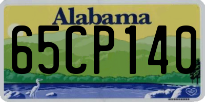 AL license plate 65CP140
