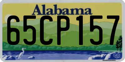 AL license plate 65CP157