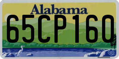 AL license plate 65CP160