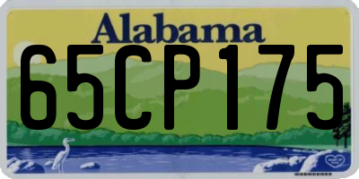 AL license plate 65CP175
