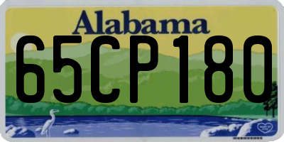 AL license plate 65CP180