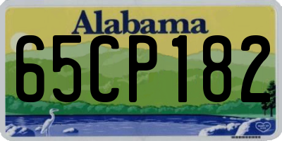 AL license plate 65CP182