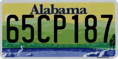 AL license plate 65CP187