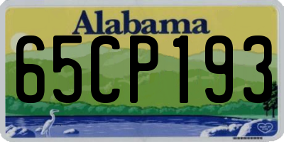 AL license plate 65CP193