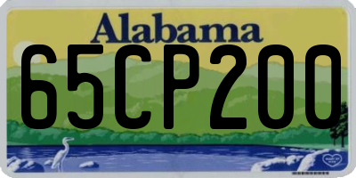 AL license plate 65CP200