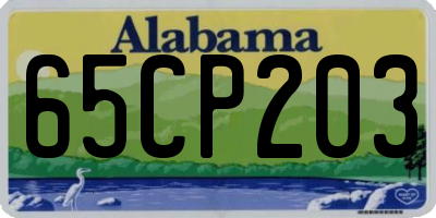 AL license plate 65CP203